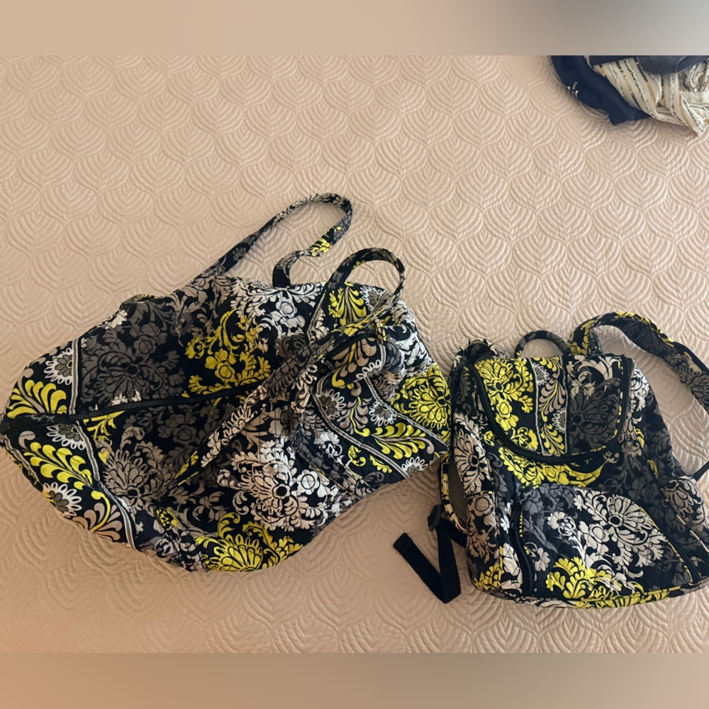 Vera Bradley Baroque large Travel bag and Backpack set